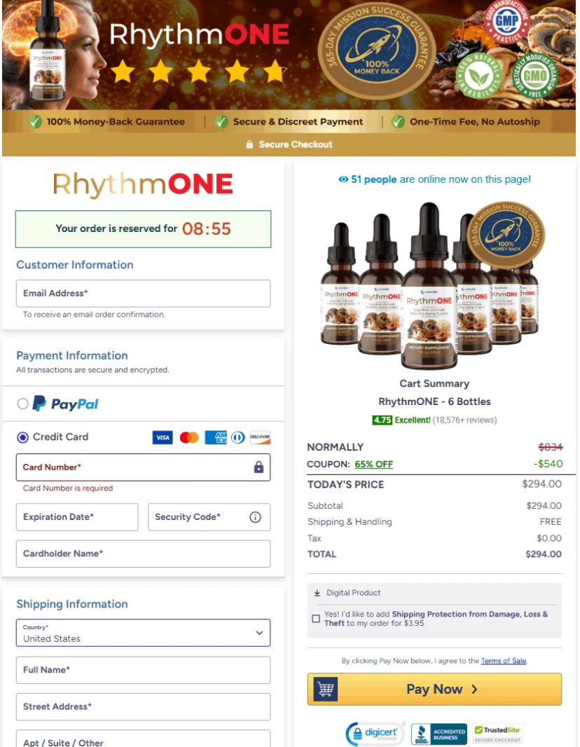 Secure checkout page showing encrypted payment and safe transaction process